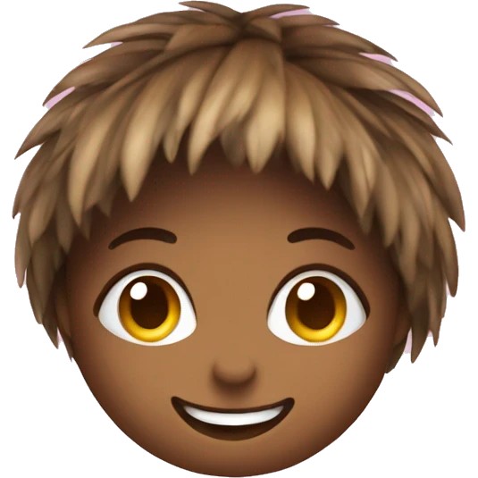 A female coconut with cute smile emoji