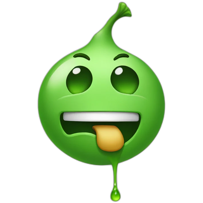 green dropping nose emoji