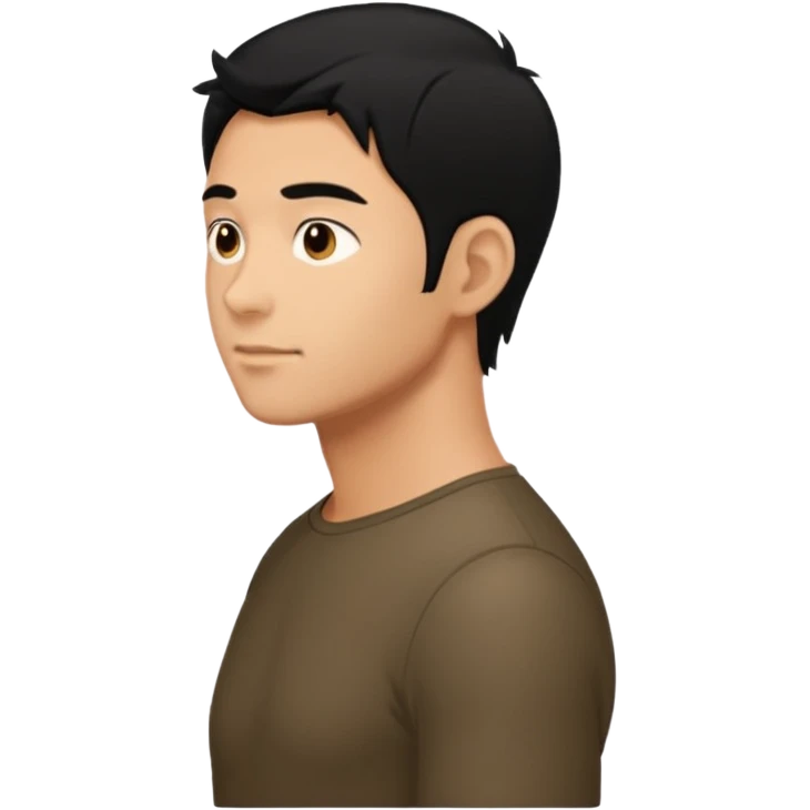The Walking Man black hair all body from the side emoji