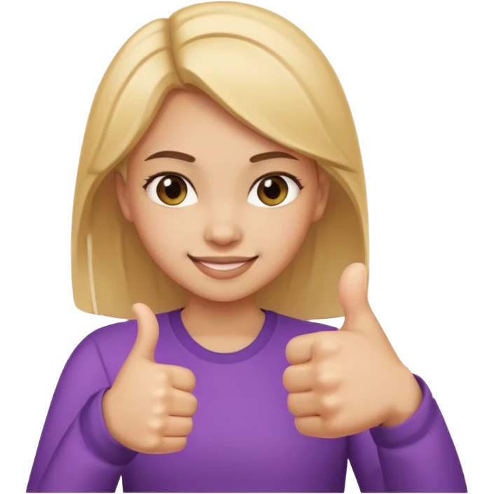 

a girl with a thumb ups and one with thumbs odwnv



 emoji