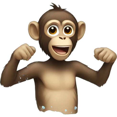 Monkey showering  emoji