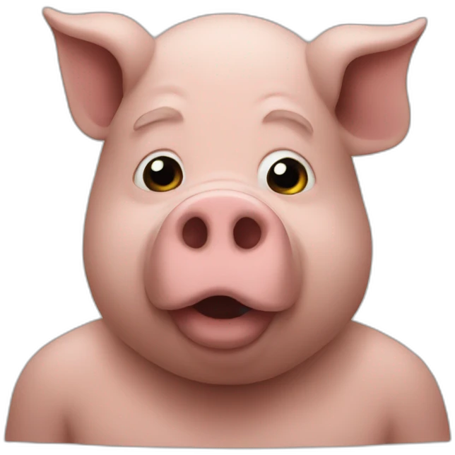 God as a pig emoji