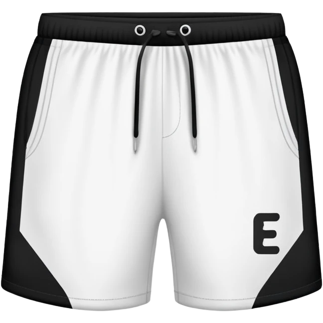 black and white shorts that have EE on them emoji
