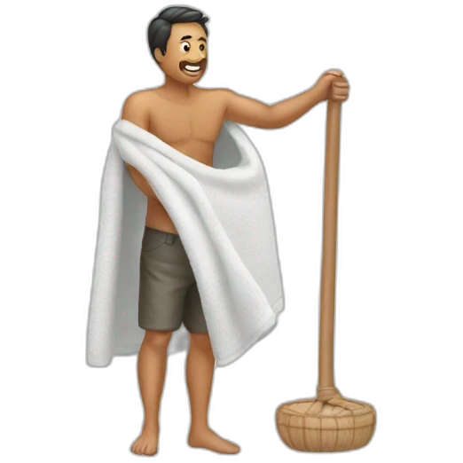 man trowing the towel emoji