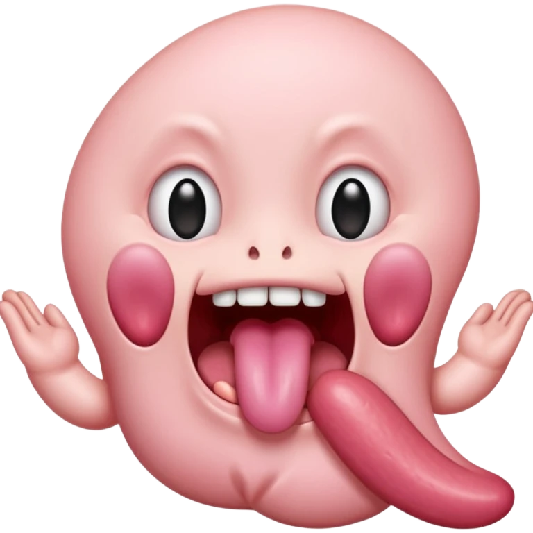 Tongue with hands to the side emoji