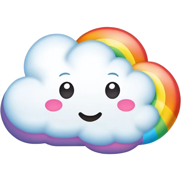 Rainbow heart inside thought bubble/cloud  emoji