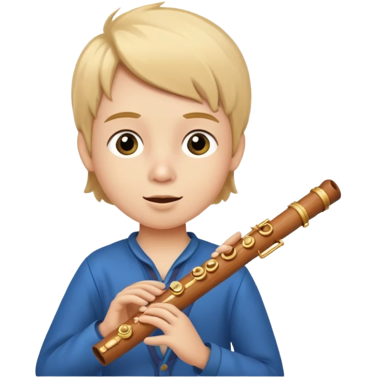 kid plays flute emoji