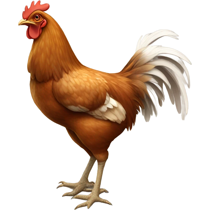 chicken eating food emoji