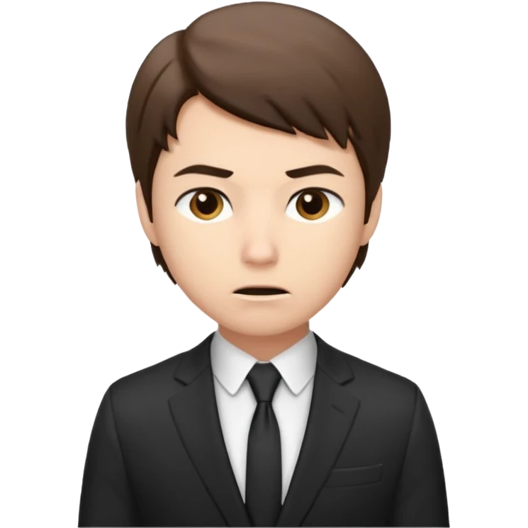 a liittle tired and frustrated entepreneur (only his face). with suit and only a little bit emotional face. young entepreneurs with various suits, but in classic colours. various hair. one person per one emoji. give me a few options. not so tired, more like normal face. emoji