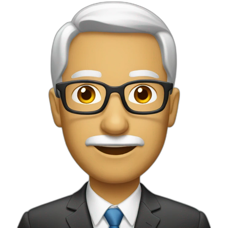 executivo de óculos emoji