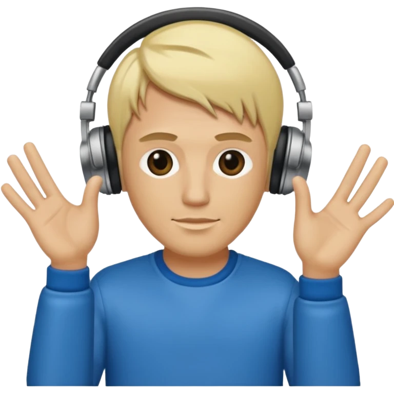blonde man dj peace emoji