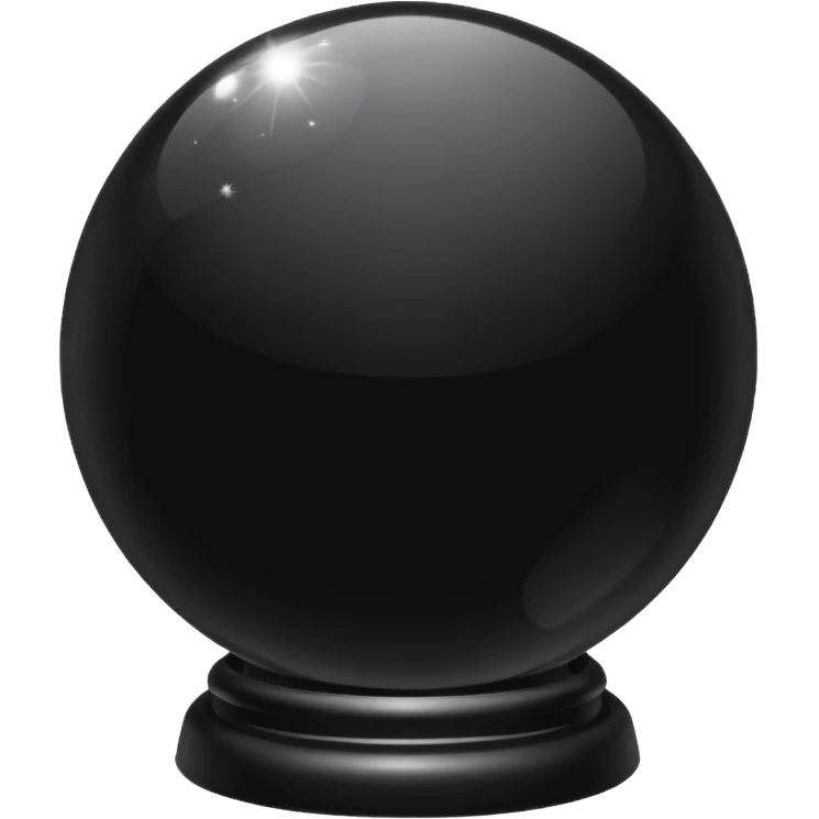 all black crystal magic ball emoji