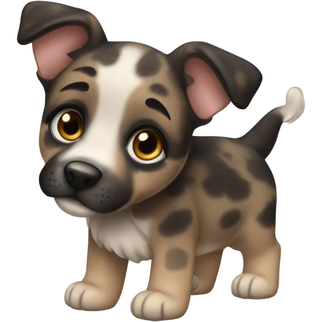 Brindle shepherd puppy emoji
