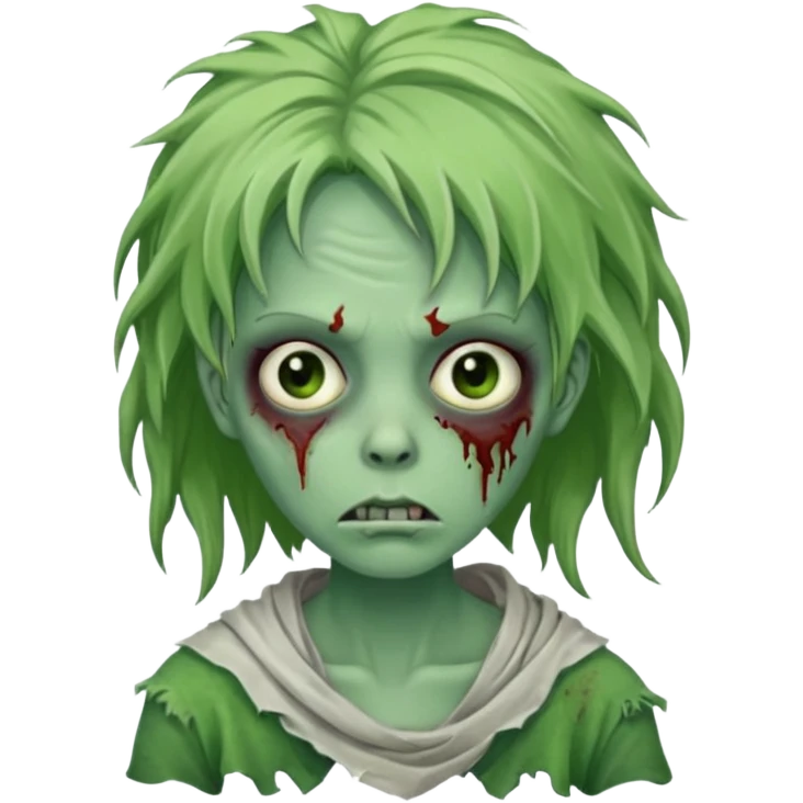 Faça uma zombie verde mulher  emoji