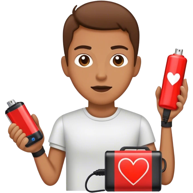 Charging battery but battery is heart emoji