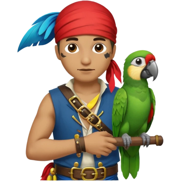 pirate and parrot emoji