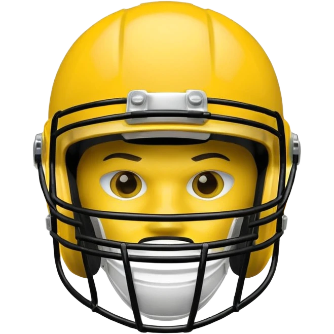 College football player helmet in yellow color emoji
