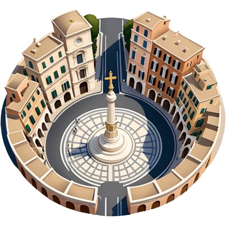 piazza di spagna view from up above
no square style no frame png style 
no squared only building emoji