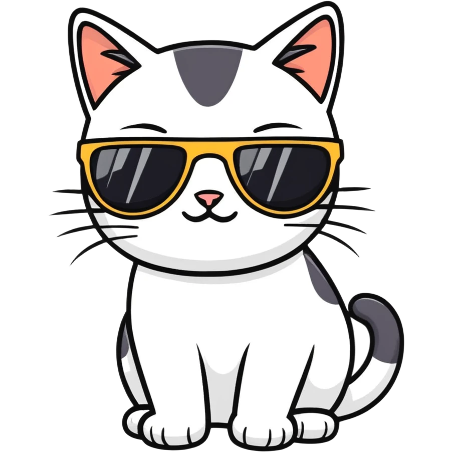 Cat with sunglasses emoji