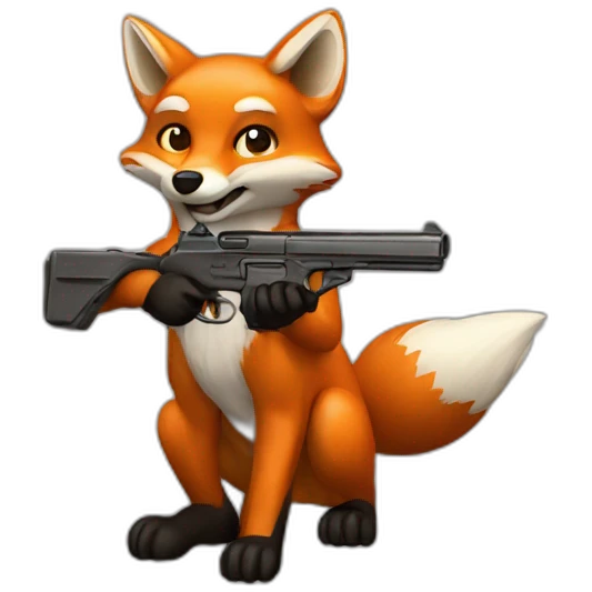Fox with pistol emoji
