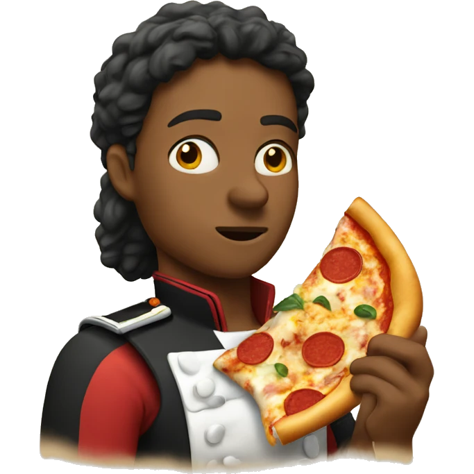 Person eating Napoleona pizza  emoji