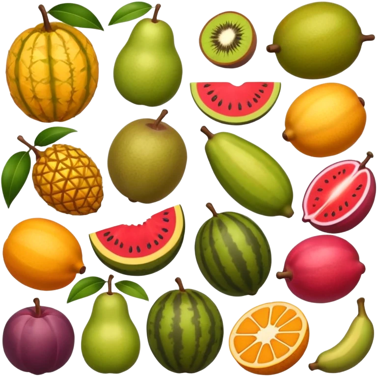 tropical fruits together  emoji
