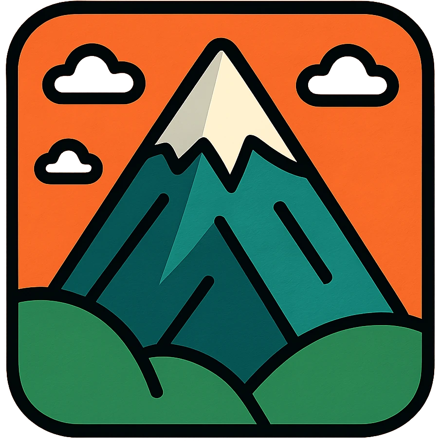 little alchemy style icon
subject: mountain
border: medium-black emoji