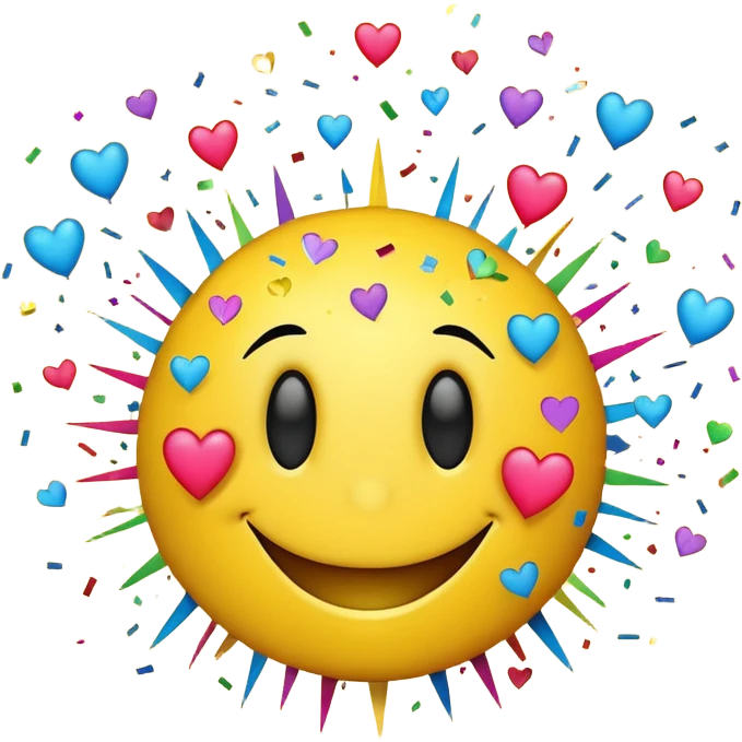 smiley face exploding with love emoji