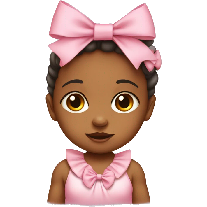 baby girl wearing bow emoji