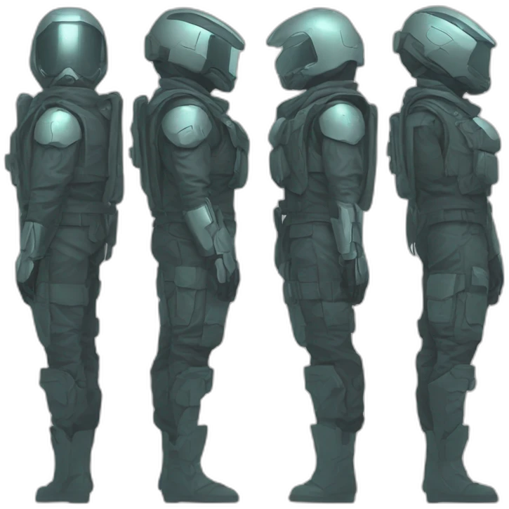 futuristic Phantom squad Infiltration armored pants ghost effect emoji