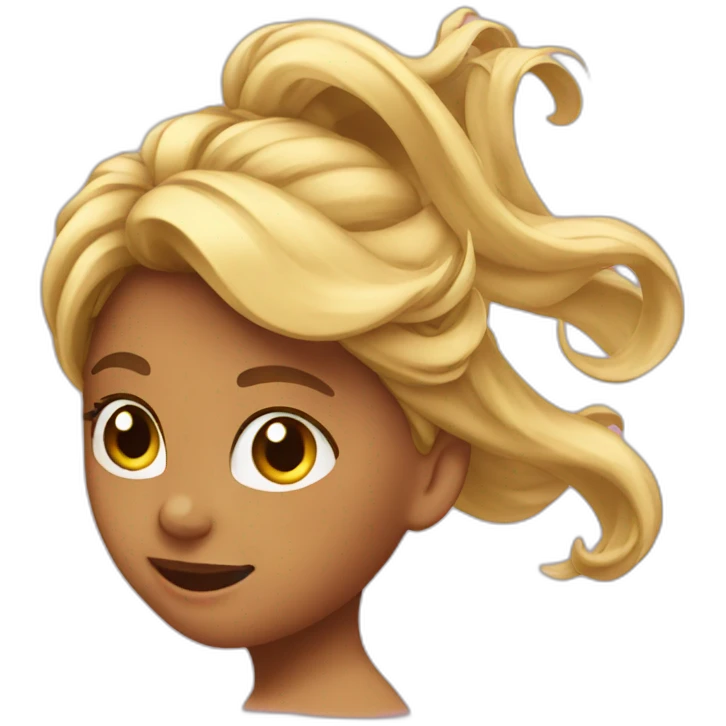 girl twirling hair emoji