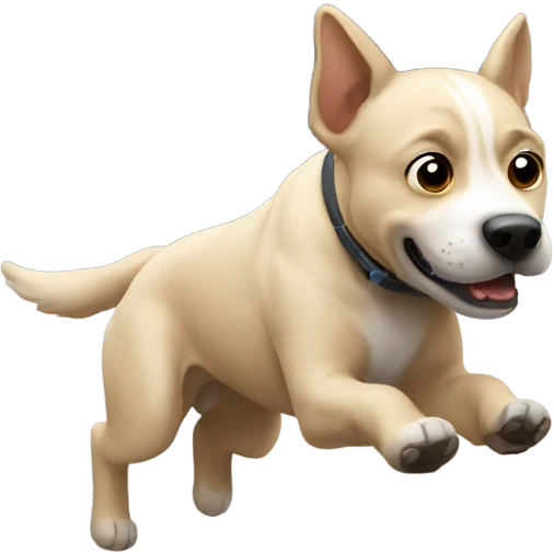 Dog chasing cars emoji