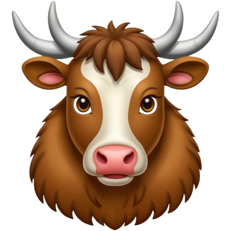 Vaca escocesa donde no se le ven los ojos emoji