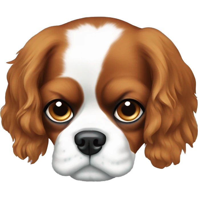blenheim king charles cavalier face emoji