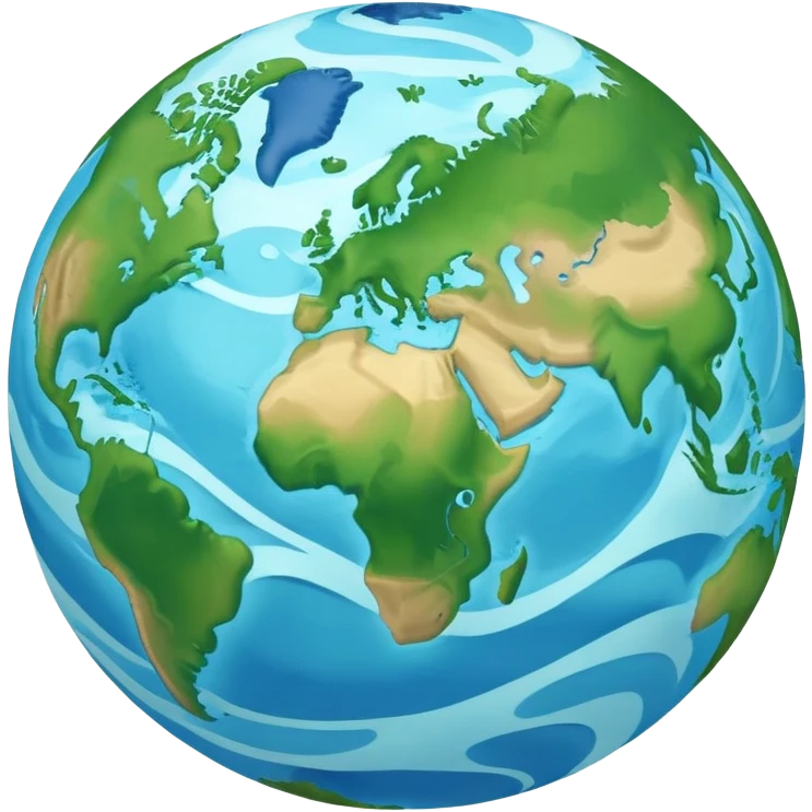 Earth globe with continents shaped to form the number 812 emoji