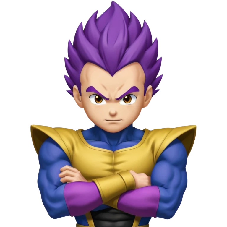 Vegeta ultra ego with purple hair emoji
