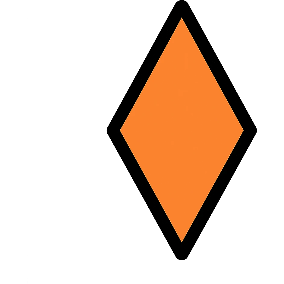 orange The Sims diamond (Plumbob) icon with color outline emoji