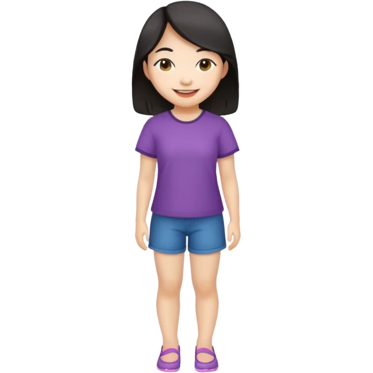 Naked Asian girl full body emoji