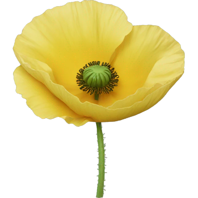 Yellow poppy emoji