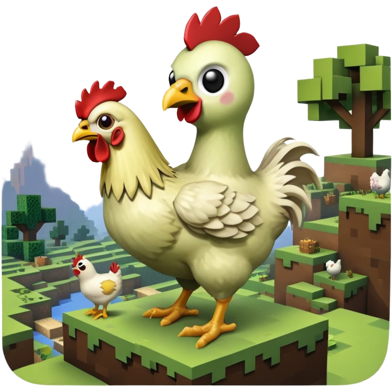 baby zombie riding a chicken, minecraft chicken jockey emoji