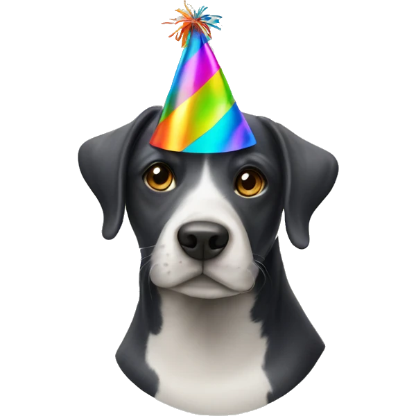 Dog with party hat emoji