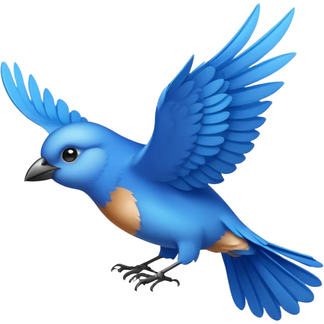 blue bird emoji