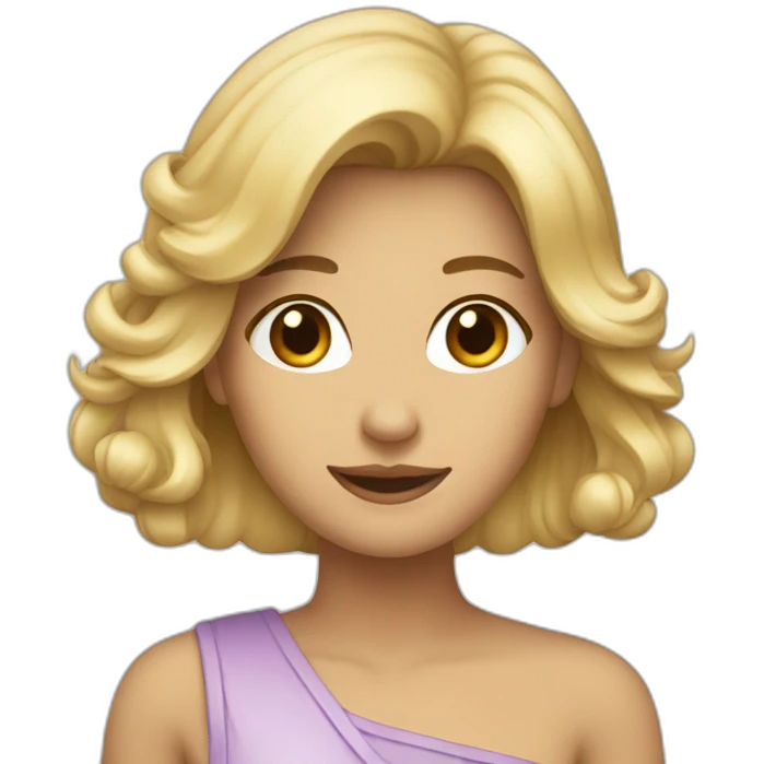 Une blonde et un brun qui parle emoji