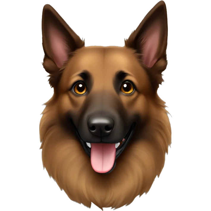 Female happy brown Belgian Shepherd emoji