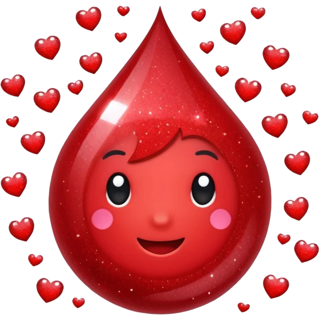 red glitter link emoji