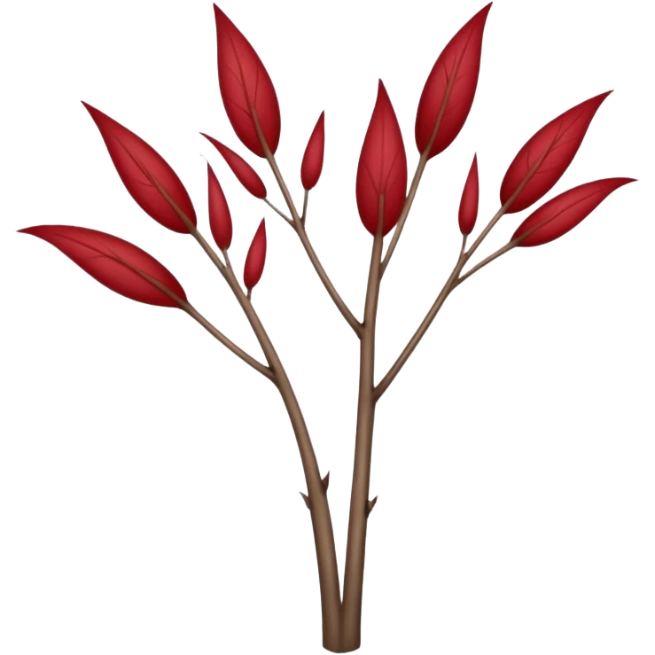 cornus with red stems in winter emoji