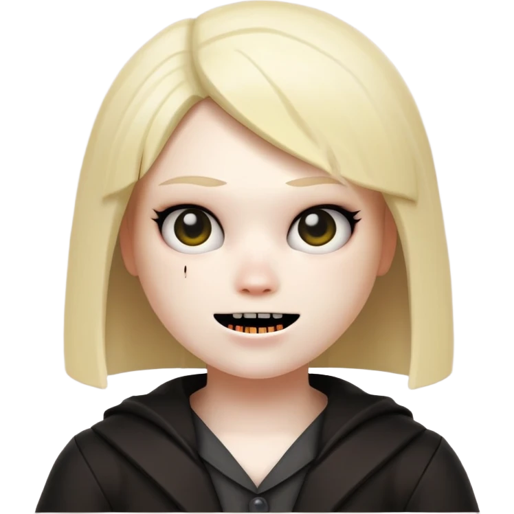 Roblox Chara with a creepy face emoji