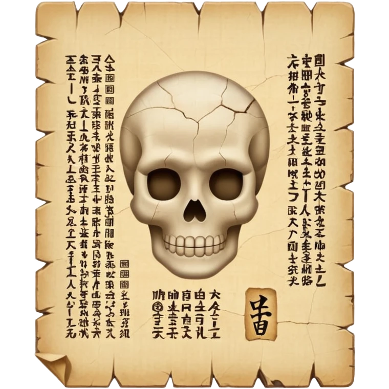 papyrus, japanese text on it emoji