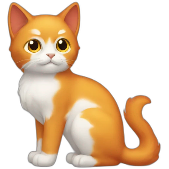 Cat looks like pheonix emoji