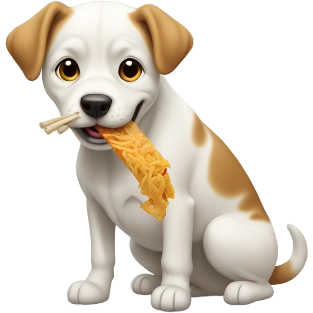 Dog eating Chinese emoji